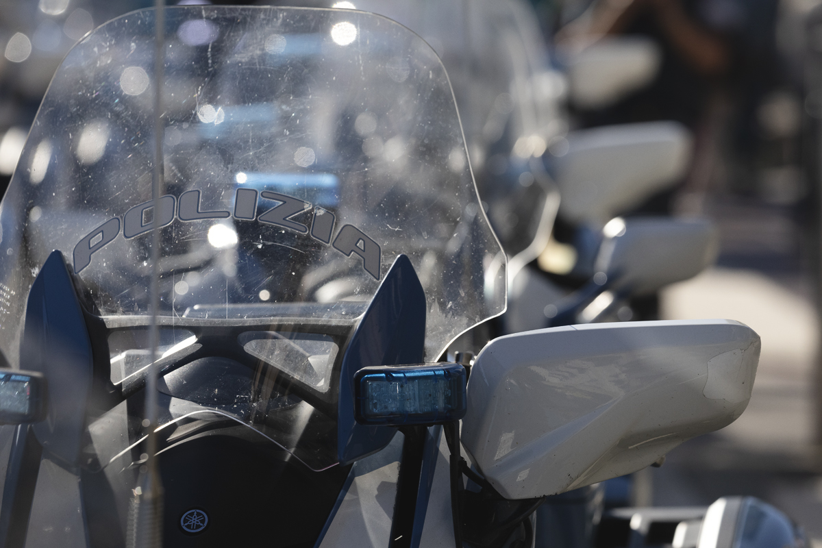 Coppa Bernocchi 2025 - Polizia motorbikes lined up at the start of the race