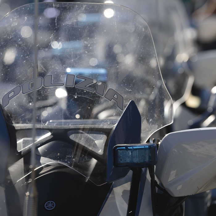 Coppa Bernocchi 2025 - Polizia motorbikes lined up at the start of the race