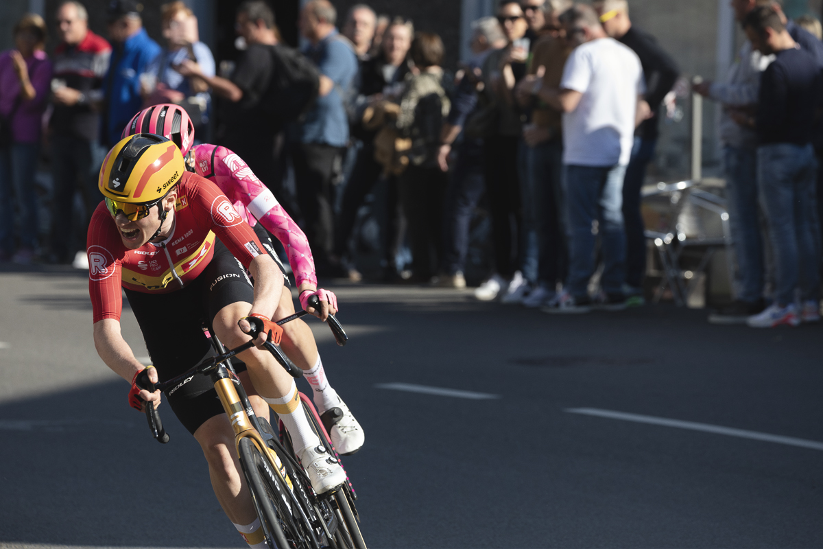 De Brabantse Pijl 2025 - Andreas Leknessund of Uno-X Mobility charges up the climb in Overijse