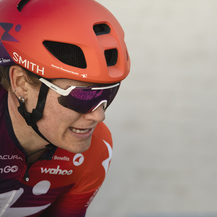 Dwars Door Vlaanderen Vrouwen 2025 - A close up of Lily Williams of Human Powered Health