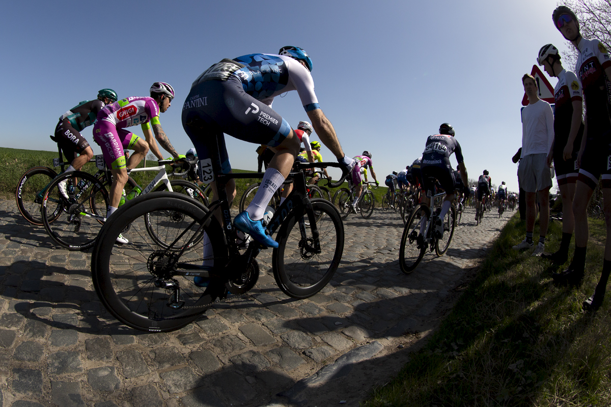 E3 Saxo Bank Classic 2022 - Hugo Houle of Israel-Premier Tech passes by fans who have lined the roadside