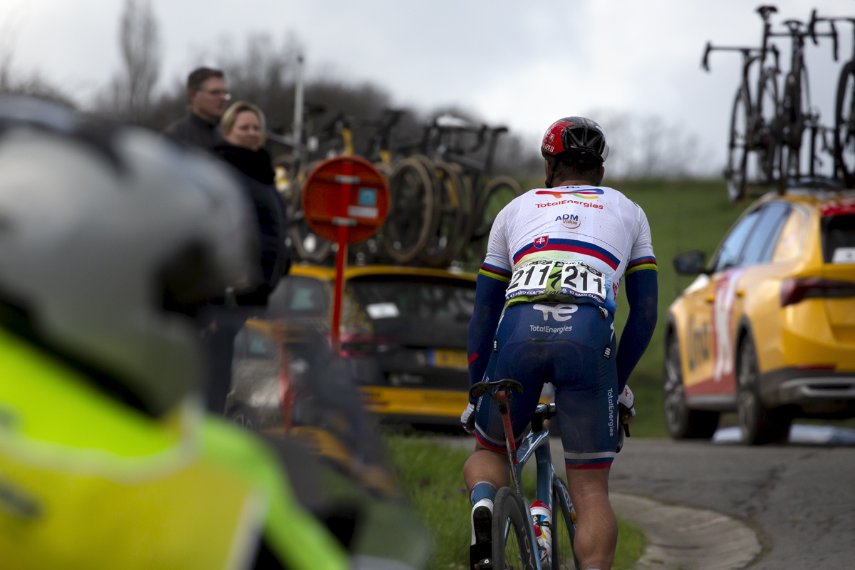 E3 Saxo Classic 2023 - TotalEnergies’ Peter Sagan riding away