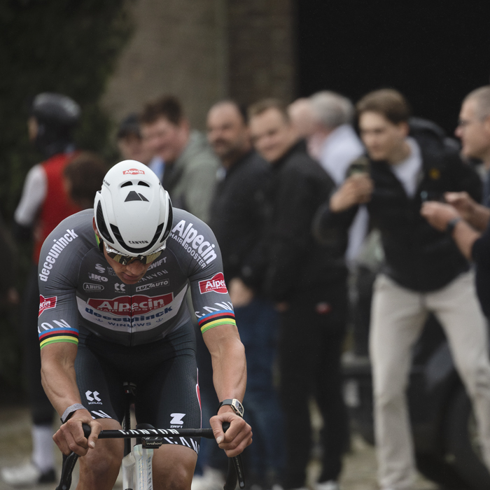 E3 Saxo Classic 2025 - Mathieu van der Poel, head down as he focuses on his race