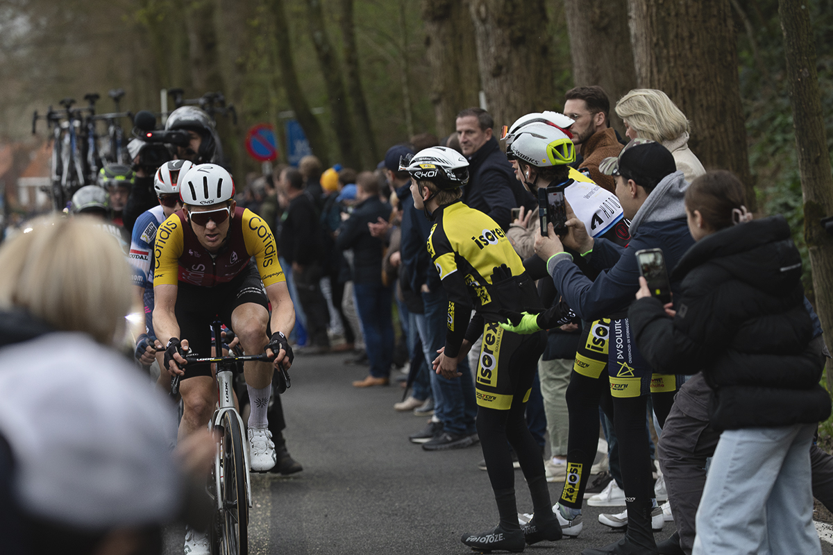 E3 Saxo Classic 2025 - Aimé De Gendt of Cofidis is encouraged by crowds of people at the side of the road