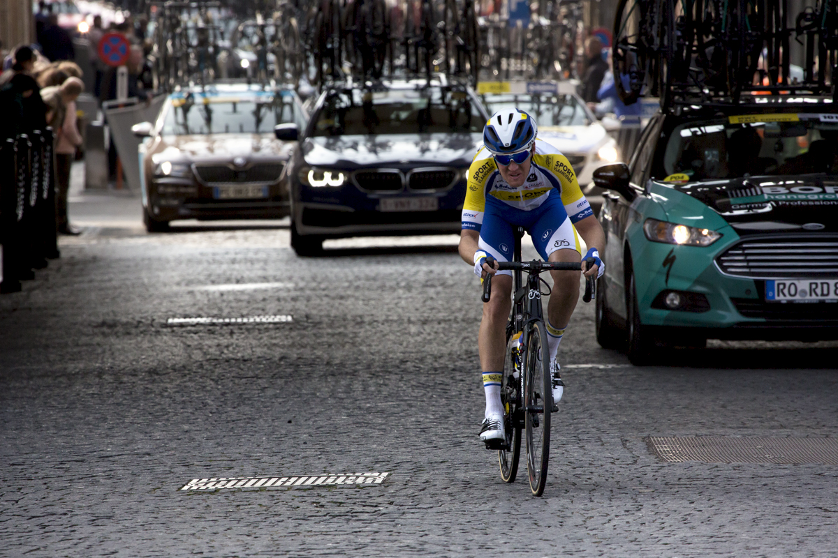 Gent Wevelgem 2019 - Dries van Gessel pushes on to try to make the breakaway Ieper / Ypres