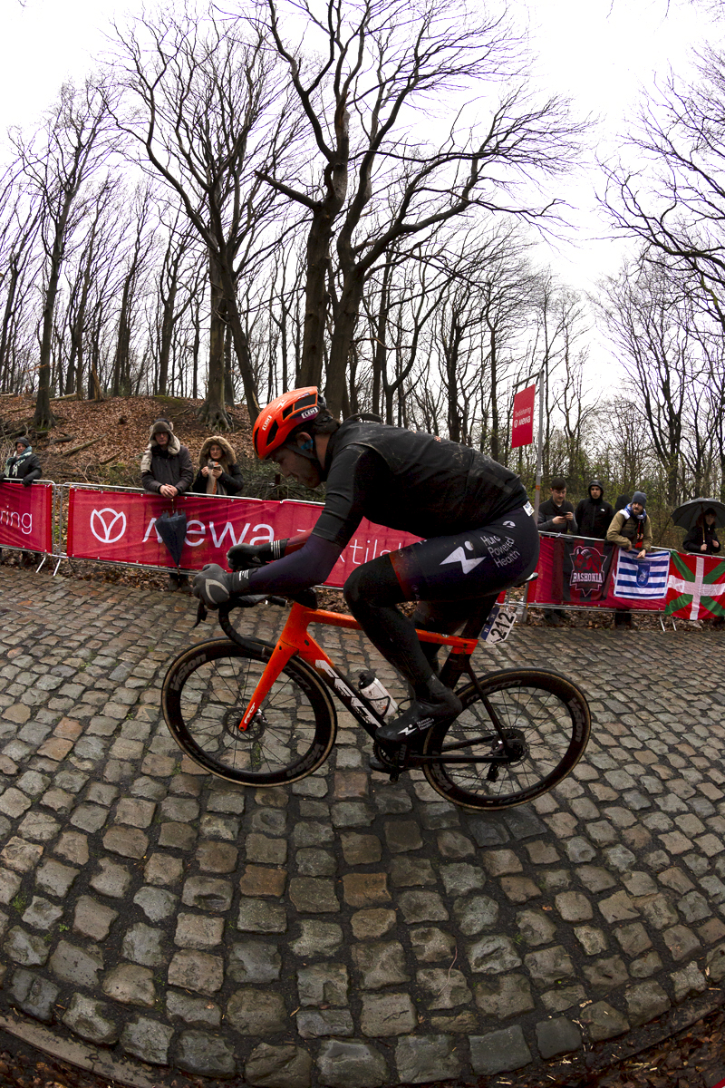 Gent - Wevelgem 2023 - Human Powered Health rider Adam de Vos climbs the Kemmelberg