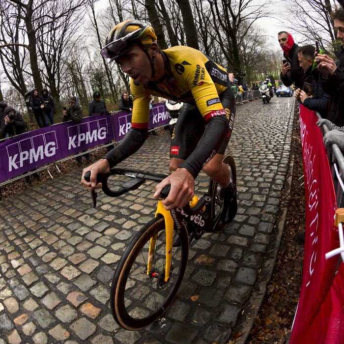 Gent - Wevelgem 2023 - Christophe Laporte of Jumbo Visma climbs the Kemmelberg