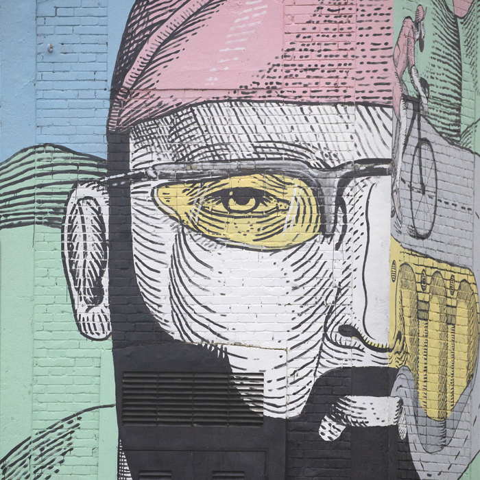 Giro dell’Emilia 2024 - Cyclist - street art by Andrea Casciu