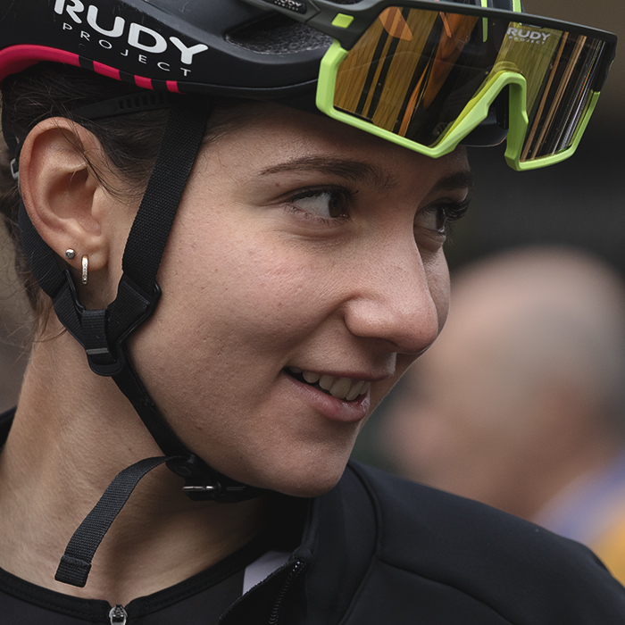 Giro dell'Emilia Internazionale Donne Elite 2025 - Noemi Lucrezia Eremita smiles before the team presentations