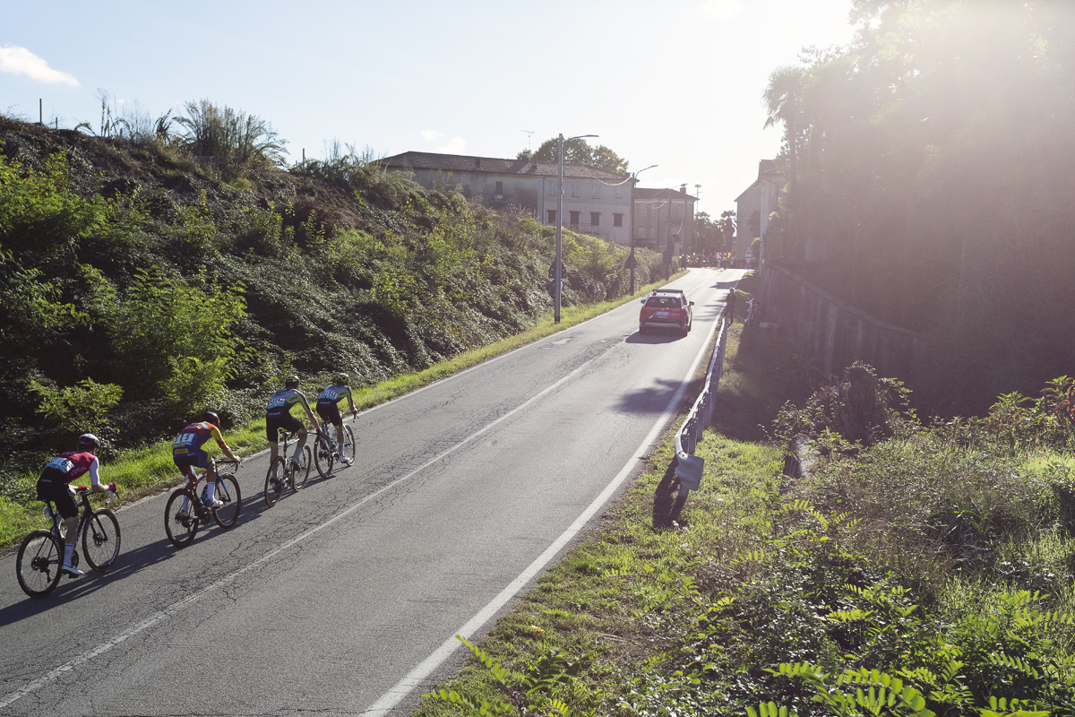 Gran Piemonte 2024 - Riders seen finishing the climb at Maggiora