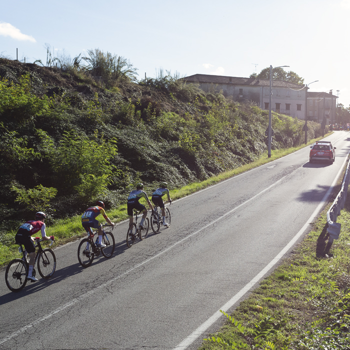 Gran Piemonte 2024 - Riders seen finishing the climb at Maggiora
