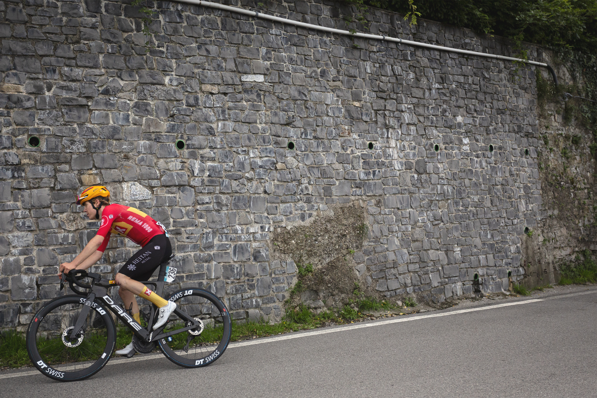 Il Lombardia 2024 - Johannes Kulset of Uno-X Mobility on the climb in Como