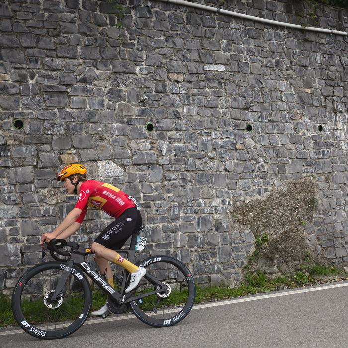 Il Lombardia 2024 - Johannes Kulset of Uno-X Mobility on the climb in Como