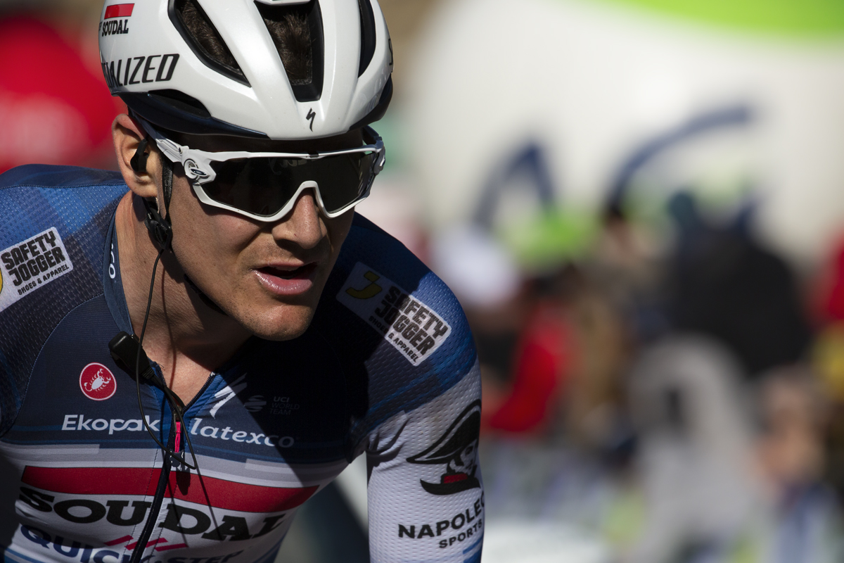 La Flèche Wallonne 2023 - Louis Vervaeke of Soudal Quick Step climbs the Mur de Huy