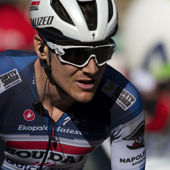 La Flèche Wallonne 2023 - Louis Vervaeke of Soudal Quick Step climbs the Mur de Huy