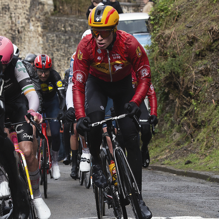 La Flèche Wallonne 2024 - Anders Skaarseth of Uno-X Mobility on the Mur de Huy
