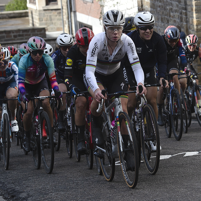 La Flèche Wallonne Femmes 2024 - Lotte Kopecky of Team SD Worx - Protime leads a group up the Mur de Huy