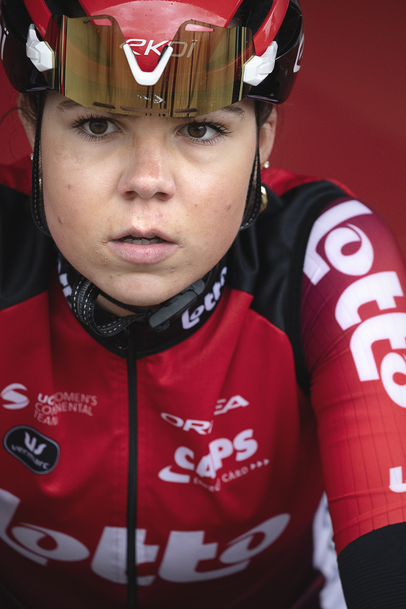 La Flèche Wallonne Femmes 2025 - Maureen Arens of Lotto Ladies before the start of the race