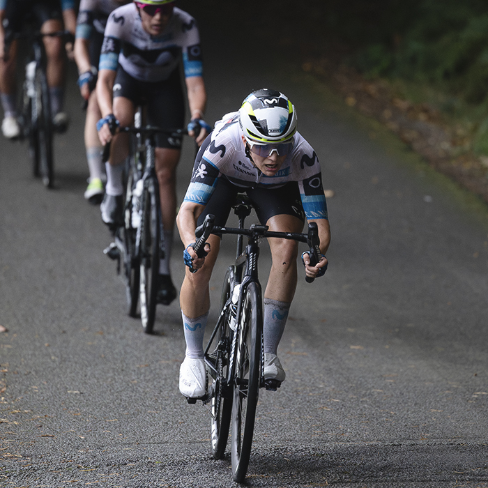 Classic Lorient Agglomération - Ceratizit 2025 - Olivia Baril of Movistar Team tackles a descent at Le Temple