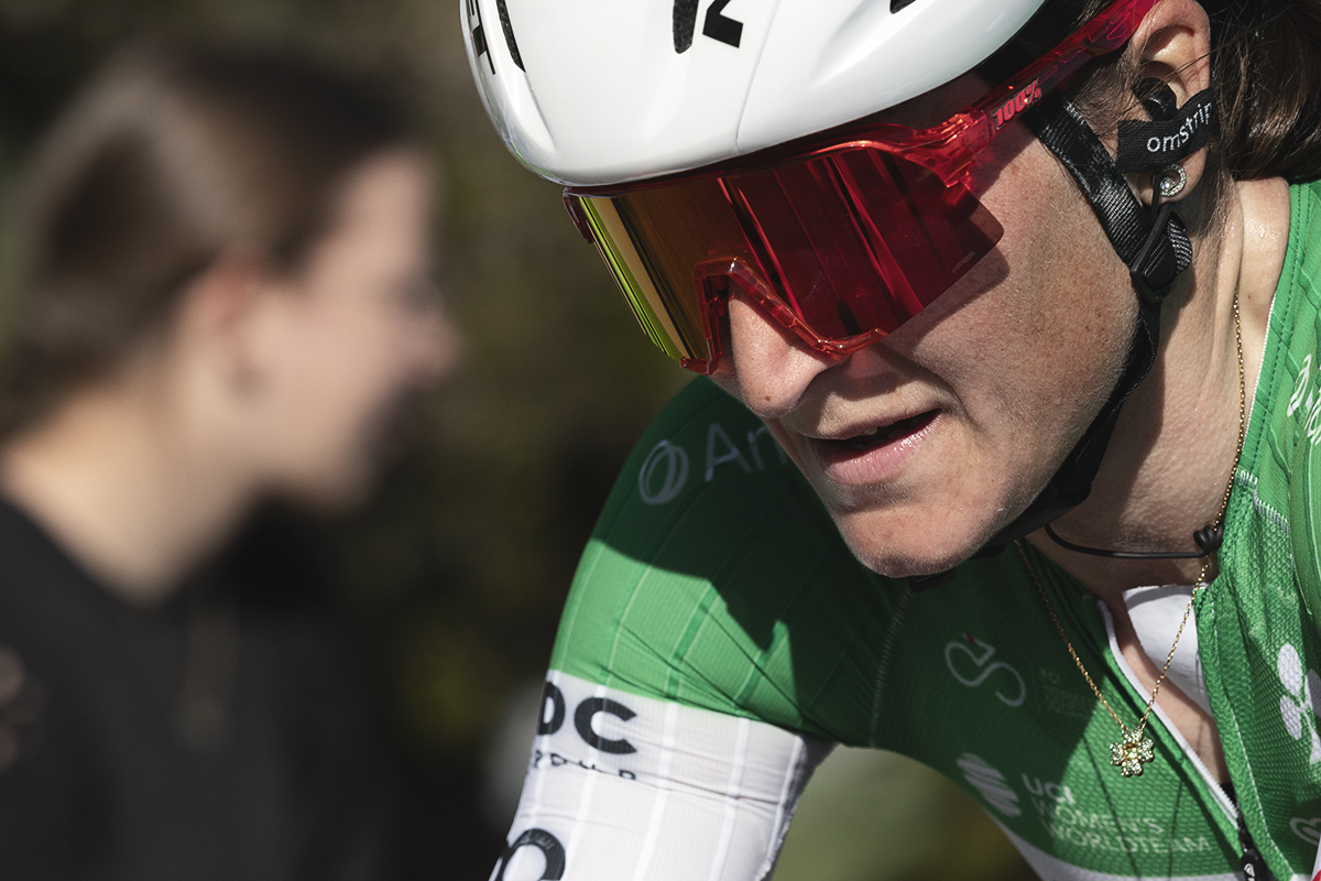 Liège Bastogne Liège Femmes 2025 - A close up of Elisa Longo Borghini wearing the Italian National Champion’s jersey