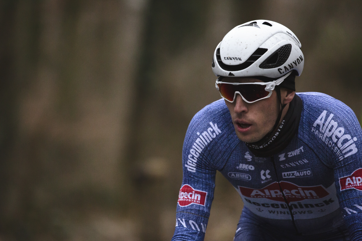 Omloop Het Nieuwsblad 2024 - Michael Gogl of Alpecin - Deceuninck on the Bosberg