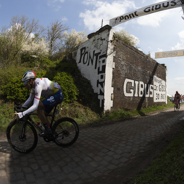 Paris Roubaix 2023 - Edvald Boasson Hagen of TotalEnergies rides through Pont Gibus 