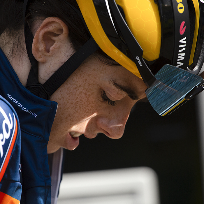 RideLondon Classique 2022 - Anna Henderson of Team Jumbo-Visma prepares for the start of the race