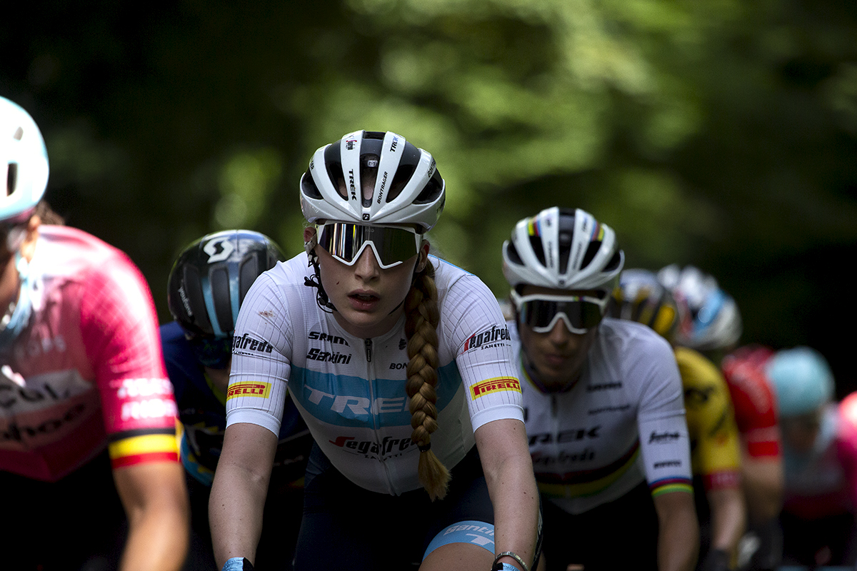 RideLondon Classique 2022 - Elynor Bäckstedt of Trek - Segafredo rides through Epping Forest