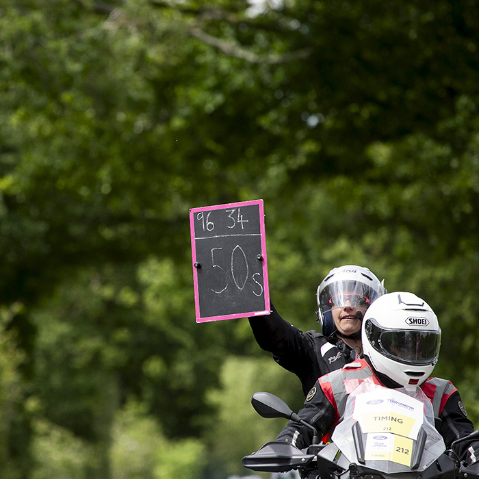 RideLondon Classique 2024 - The time split is shown on a blackboard