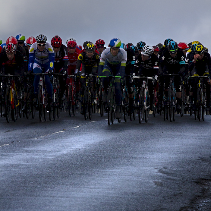 Tour de Yorkshire 2016 - The peloton battles cold conditions on the exposed heights of Yorkshire