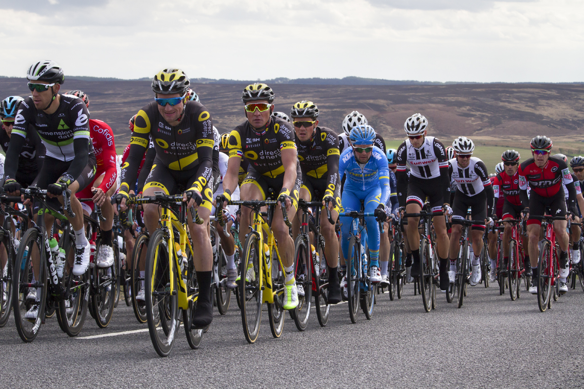 Tour de Yorkshire 2017 - Tommy Voeckler in the peloton at Goathland