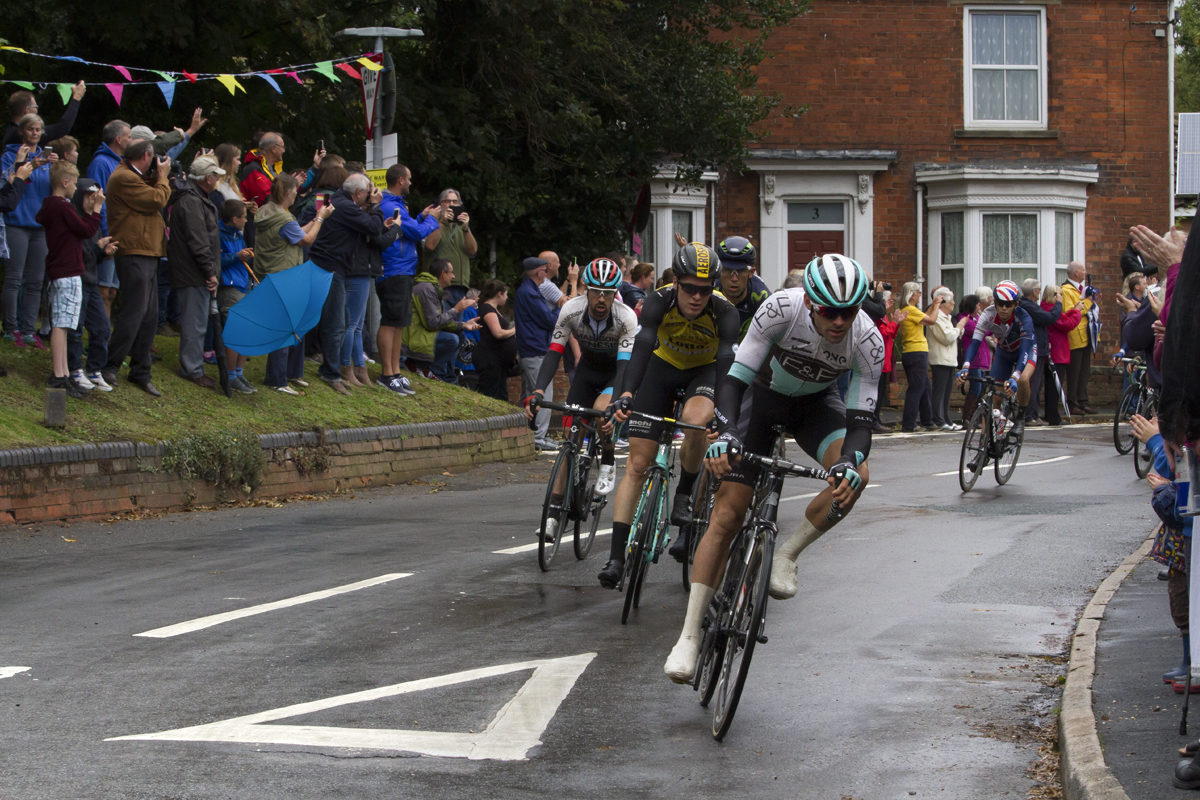 Tour of Britain 2017 - Riders pass by Greenhill in Haxey as fans line the street to watch