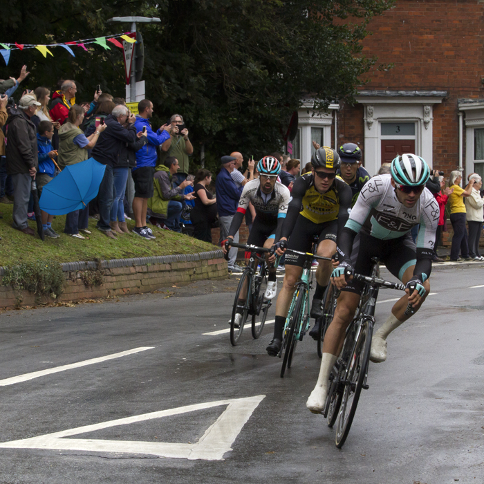 Tour of Britain 2017 - Riders pass by Greenhill in Haxey as fans line the street to watch