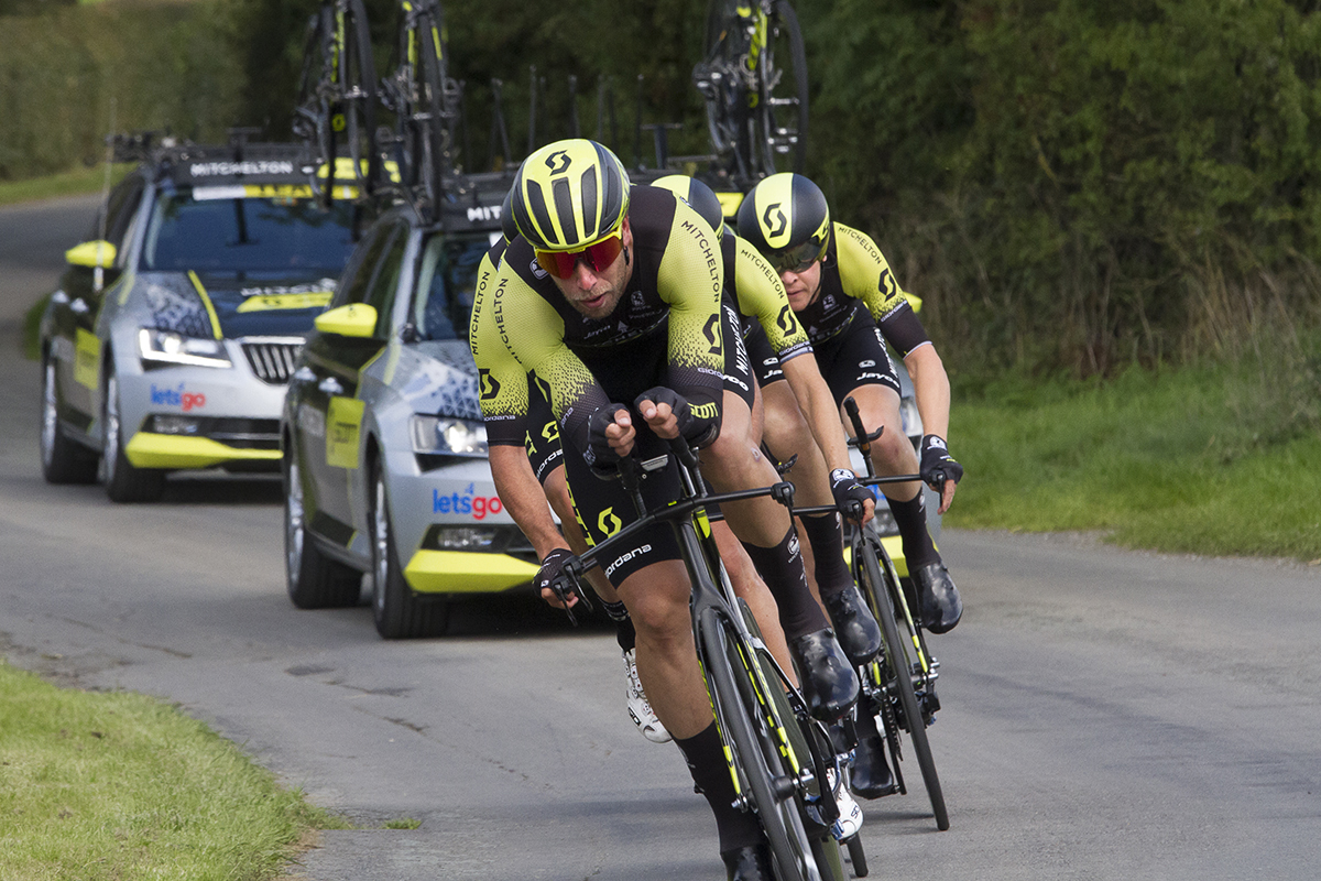 Tour of Britain 2018  - Mitchelton Scott take part in the team time trial