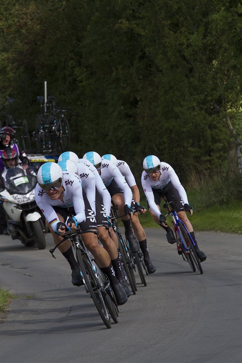 Tour of Britain 2018 - Team Sky take part in the team time trial