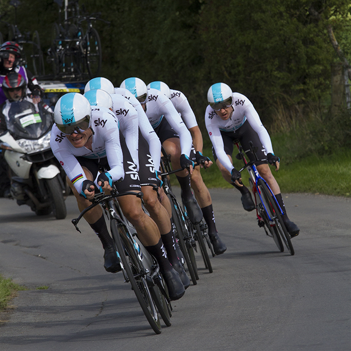 Tour of Britain 2018 - Team Sky take part in the team time trial