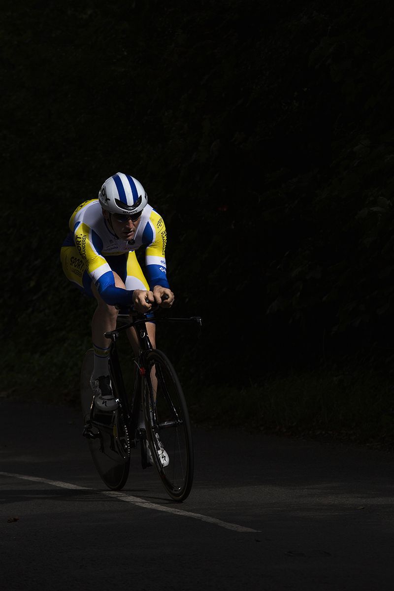 Tour of Britain 2019 - Christophe Noppe takes part in the time trial in Pershore