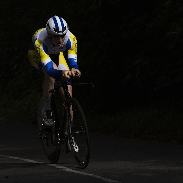 Tour of Britain 2019 - Christophe Noppe takes part in the time trial in Pershore