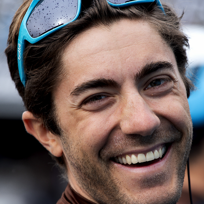 Tour of Britain 2019 - Larry Warbasse smiles warmly before the start of the race