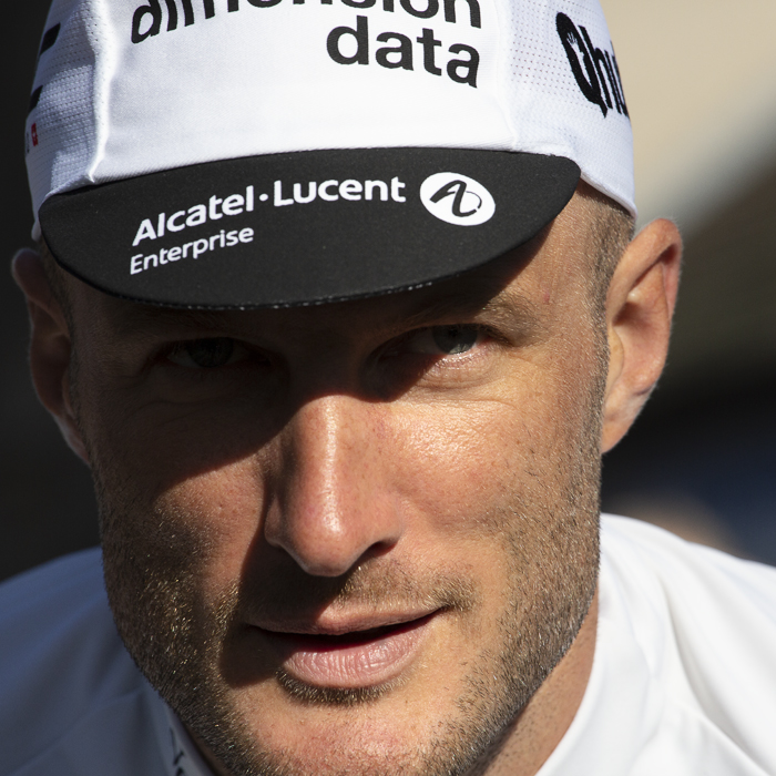 Tour of Britain 2019 - Steve Cummings wearing a small cycling cap