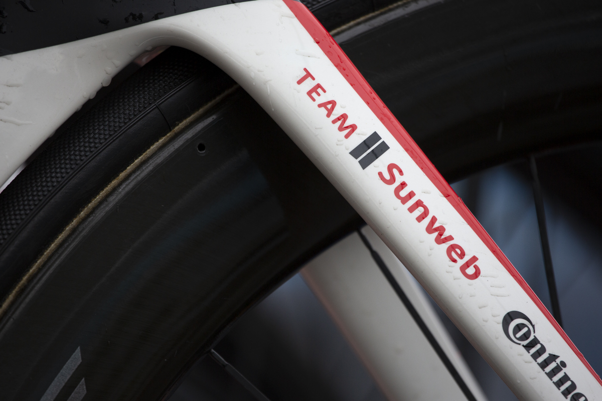 Tour of Britain 2019 - Bike with Team Sunweb and Continental logos