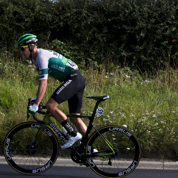 Tour of Britain 2021 - Side view of Caja Rural Sergos RGA rider Sergio Roman Martín