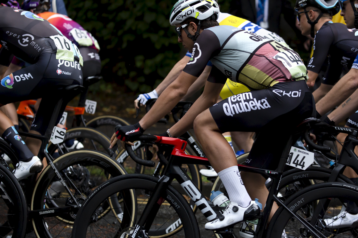 Tour of Britain 2022 - Alessandro Iacchi of Team Qhubeka races