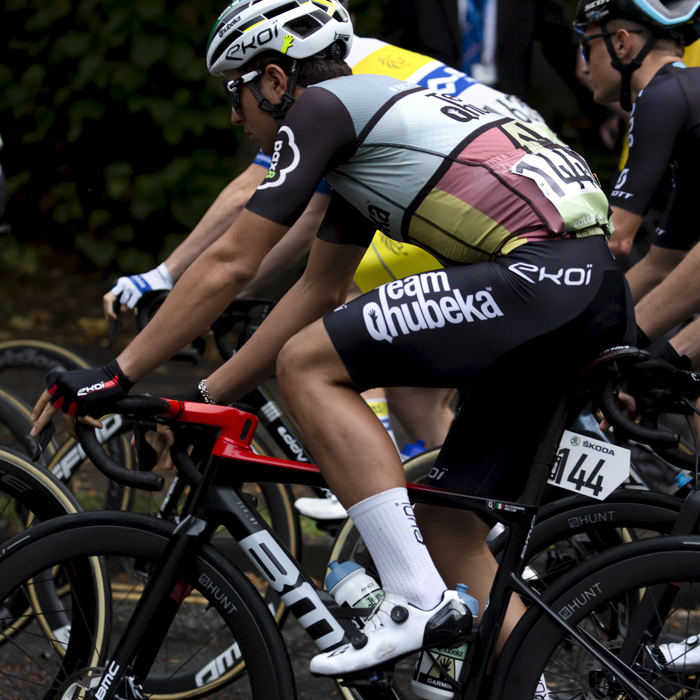 Tour of Britain 2022 - Alessandro Iacchi of Team Qhubeka races