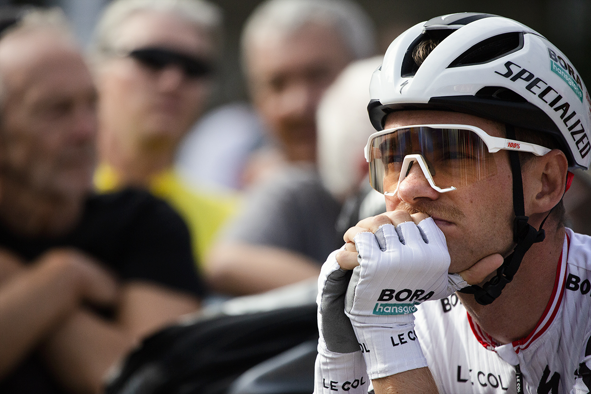 Tour of Britain 2022 - Felix Grosschartner of BORA - hansgrohe waits for his turn to sign on before the start