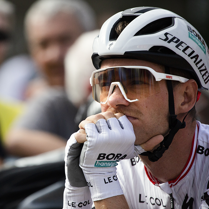 Tour of Britain 2022 - Felix Grosschartner of BORA - hansgrohe waits for his turn to sign on before the start