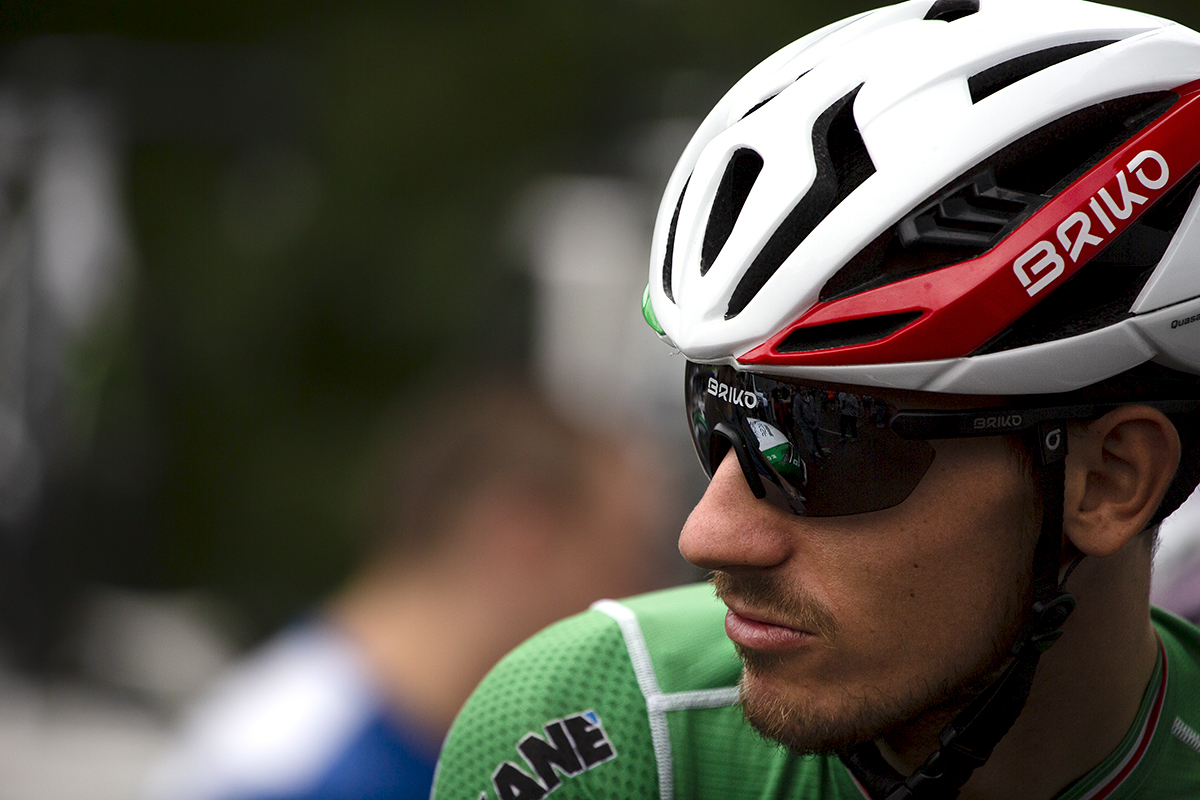 Tour of Britain 2022 - Filippo Zana of Bardiani-CSF-Faizanè in his Italian champions jersey before the start of the stage