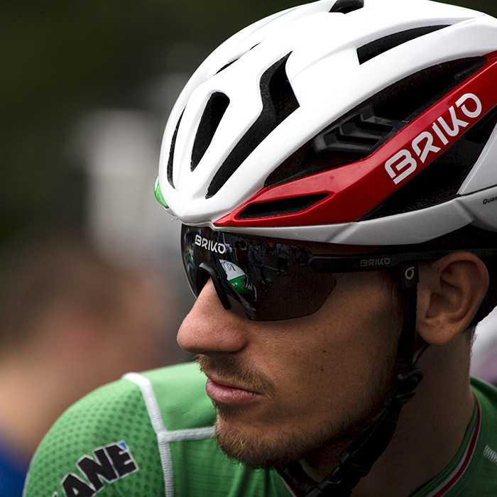 Tour of Britain 2022 - Filippo Zana of Bardiani-CSF-Faizanè in his Italian champions jersey before the start of the stage