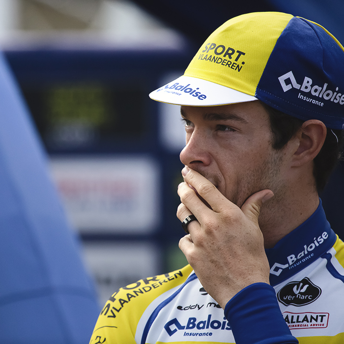 Tour of Britain 2022 - Julian Mertens of Sport Vlaandere - Baloise rubs his face before the team presentation