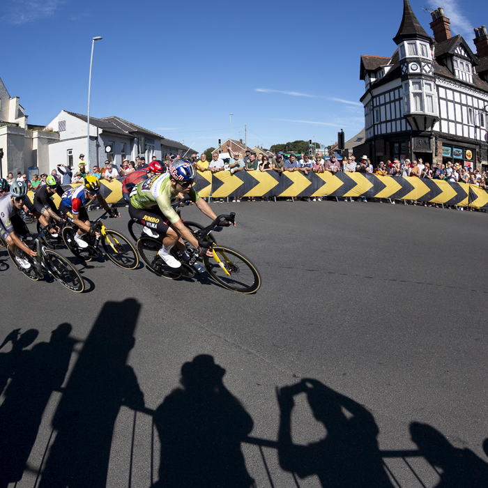 Tour of Britain 2023 - Riders race through the streets of Beverley